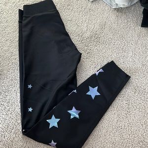 Ultracor black leggings with iridescent stars